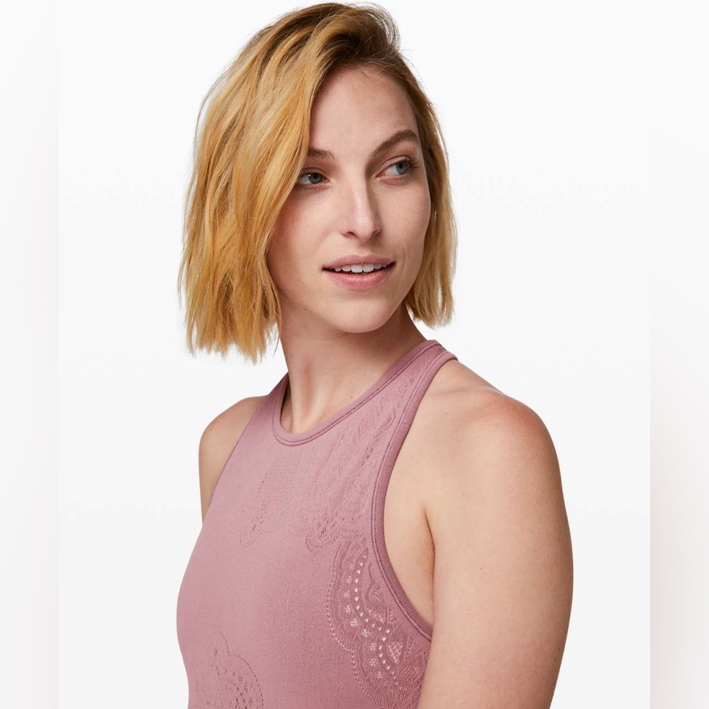 Lululemon Reveal Tank *Zen Expression Vintage Mauve Size 6? - Picture 3 of 14